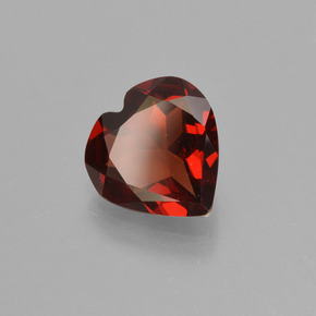 Granada Piropo Vermelho Natural 1.50ct, Formato de coração, VVS-VS