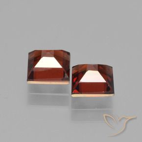 Pedras preciosas de Granada Piropo Vermelho escuro natural de 1.76 ct, Quadrado, VS
