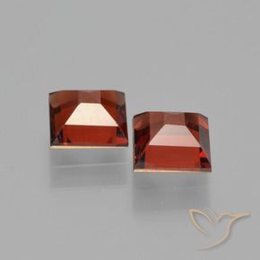 Pedras preciosas de Granada Piropo Vermelho escuro natural de 1.58 ct, Quadrado, VS