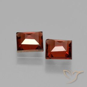 Pedras preciosas de Granada Piropo Vermelho escuro natural de 1.45 ct, Quadrado, VVS-VS