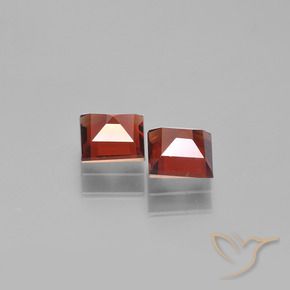 Pedras preciosas de Granada Piropo Vermelho brilhante natural de 1.51 ct, Quadrado, VS