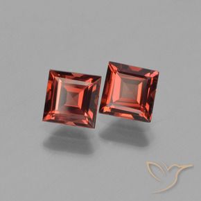 Pedras preciosas de Granada Piropo Vermelho escuro natural de 1.46 ct, Quadrado, VVS-VS