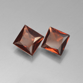 Pedras preciosas de Granada Piropo Vermelho natural de  ct, Quadrado, VS