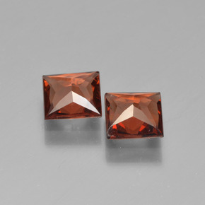 Pedras preciosas de Granada Piropo Vermelho natural de  ct, Quadrado, VS