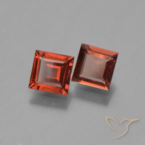 Pedras preciosas de Granada Piropo Vermelho escuro natural de 1.35 ct, Quadrado, VS