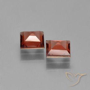 Pedras preciosas de Granada Piropo Vermelho escuro natural de 1.35 ct, Quadrado, VS