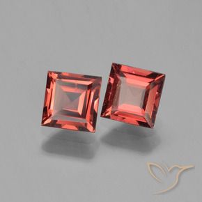 Pedras preciosas de Granada Piropo Vermelho escuro natural de 1.60 ct, Quadrado, VS