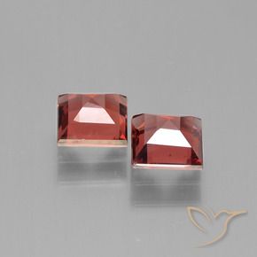 Pedras preciosas de Granada Piropo Vermelho escuro natural de 1.60 ct, Quadrado, VS