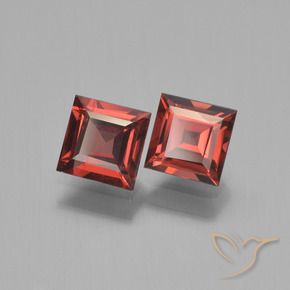 Pedras preciosas de Granada Piropo Vermelho escuro natural de 1.51 ct, Quadrado, VS