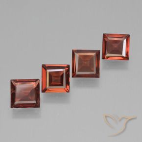 Pedras preciosas de Granada Piropo Vermelho escarlate natural de 2.21 ct, Quadrado, VS