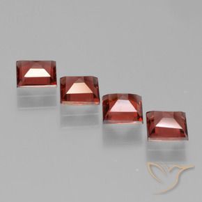 Pedras preciosas de Granada Piropo Vermelho escarlate natural de 2.53 ct, Quadrado, VS