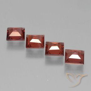 Pedras preciosas de Granada Piropo vermelho médio natural de 2.61 ct, Quadrado, VS