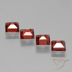 Pedras preciosas de Granada Piropo vermelho médio natural de 2.75 ct, Quadrado, VS