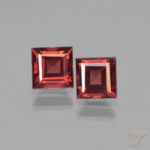 1.79ctw Natural Vermelho Escarlate Profundo Granada Piropo, Quadrado, VS