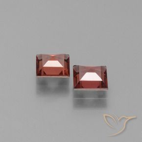 Pedras preciosas de Granada Piropo Tijolo vermelho natural de 1.33 ct, Quadrado, VS