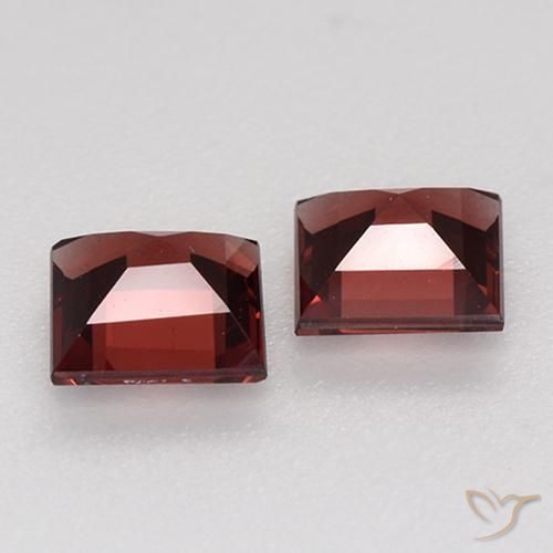 Pedras preciosas de Granada Piropo Vermelho escuro natural de 1.39 ct, Quadrado, VS