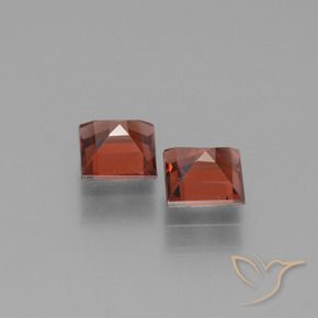 Pedras preciosas de Granada Piropo vermelho médio natural de 1.64 ct, Quadrado, VS