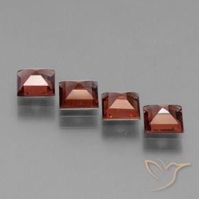Pedras preciosas de Granada Piropo Vermelho escarlate natural de 2.71 ct, Quadrado, VS