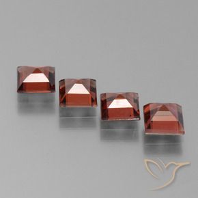 Pedras preciosas de Granada Piropo Vermelho escarlate natural de 3.25 ct, Quadrado, VS