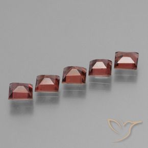Pedras preciosas de Granada Piropo Tijolo vermelho natural de 2.86 ct, Quadrado, VS