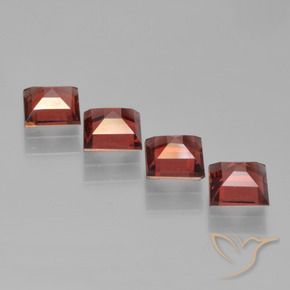 Pedras preciosas de Granada Piropo Vermelho escuro natural de 2.87 ct, Quadrado, VS