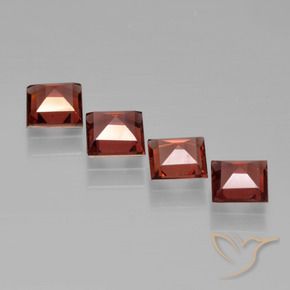 Pedras preciosas de Granada Piropo vermelho médio natural de 2.40 ct, Quadrado, VS
