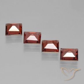 Pedras preciosas de Granada Piropo vermelho médio natural de 2.53 ct, Quadrado, VS