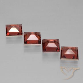 Pedras preciosas de Granada Piropo Vermelho escuro natural de 2.71 ct, Quadrado, VS