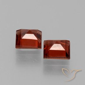 Pedras preciosas de Granada Piropo Vermelho escarlate natural de 1.54 ct, Quadrado, VS
