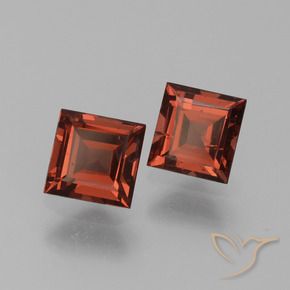 Pedras preciosas de Granada Piropo Vermelho escuro natural de 1.55 ct, Quadrado, VS