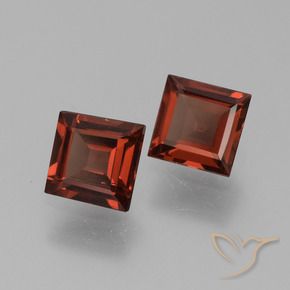 Pedras preciosas de Granada Piropo Vermelho escarlate natural de 1.40 ct, Quadrado, VS