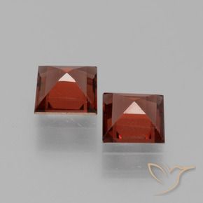 Pedras preciosas de Granada Piropo Vermelho escarlate natural de 1.40 ct, Quadrado, VS
