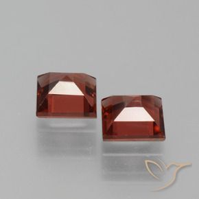 Pedras preciosas de Granada Piropo vermelho médio natural de 1.47 ct, Quadrado, VS