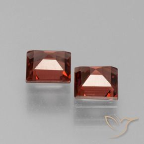 Pedras preciosas de Granada Piropo Tijolo vermelho natural de 1.47 ct, Quadrado, VS