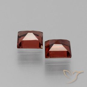Pedras preciosas de Granada Piropo Vermelho escuro natural de 1.35 ct, Quadrado, VS