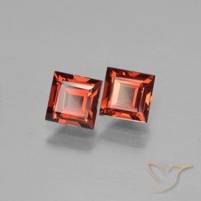 Pedras preciosas de Granada Piropo Vermelho escarlate natural de 1.68 ct, Quadrado, VS
