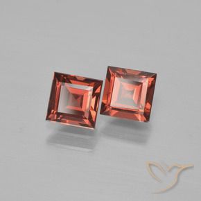 Pedras preciosas de Granada Piropo vermelho médio natural de 1.61 ct, Quadrado, VS
