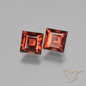 Pedras preciosas de Granada Piropo vermelho médio natural de 1.70 ct, Quadrado, VVS-VS