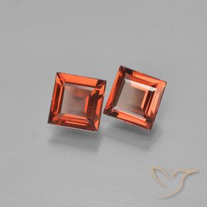 Pedras preciosas de Granada Piropo vermelho médio natural de 1.43 ct, Quadrado, VS