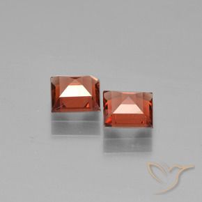 Pedras preciosas de Granada Piropo vermelho médio natural de 1.43 ct, Quadrado, VS