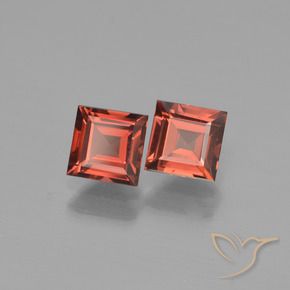 Pedras preciosas de Granada Piropo Vermelho escarlate natural de 1.66 ct, Quadrado, VVS-VS