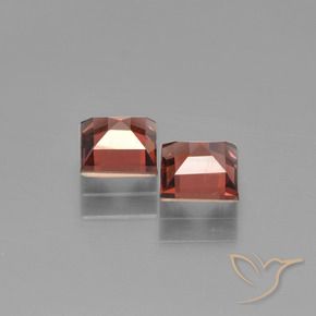 Pedras preciosas de Granada Piropo Vermelho escarlate natural de 1.66 ct, Quadrado, VVS-VS