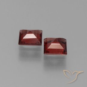 Pedras preciosas de Granada Piropo Vermelho escuro natural de 1.33 ct, Quadrado, VS