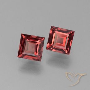 Pedras preciosas de Granada Piropo Vermelho escuro natural de 1.43 ct, Quadrado, VS