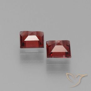 Pedras preciosas de Granada Piropo Vermelho escuro natural de 1.43 ct, Quadrado, VS