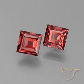 Pedras preciosas de Granada Piropo Vermelho escuro natural de 1.43 ct, Quadrado, VS