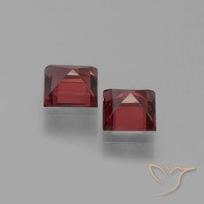 Pedras preciosas de Granada Piropo Vermelho escuro natural de 1.43 ct, Quadrado, VS