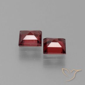Pedras preciosas de Granada Piropo Vermelho escuro natural de 1.43 ct, Quadrado, VS