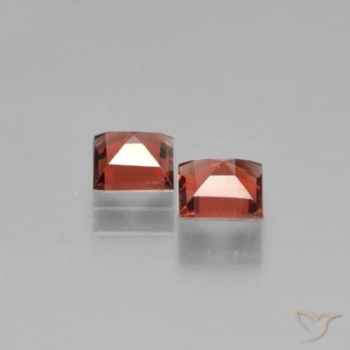 Pedras preciosas de Granada Piropo Vermelho escuro natural de 1.40 ct, Quadrado, VS