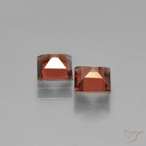 Pedras preciosas de Granada Piropo Vermelho escarlate natural de 1.54 ct, Quadrado, VS